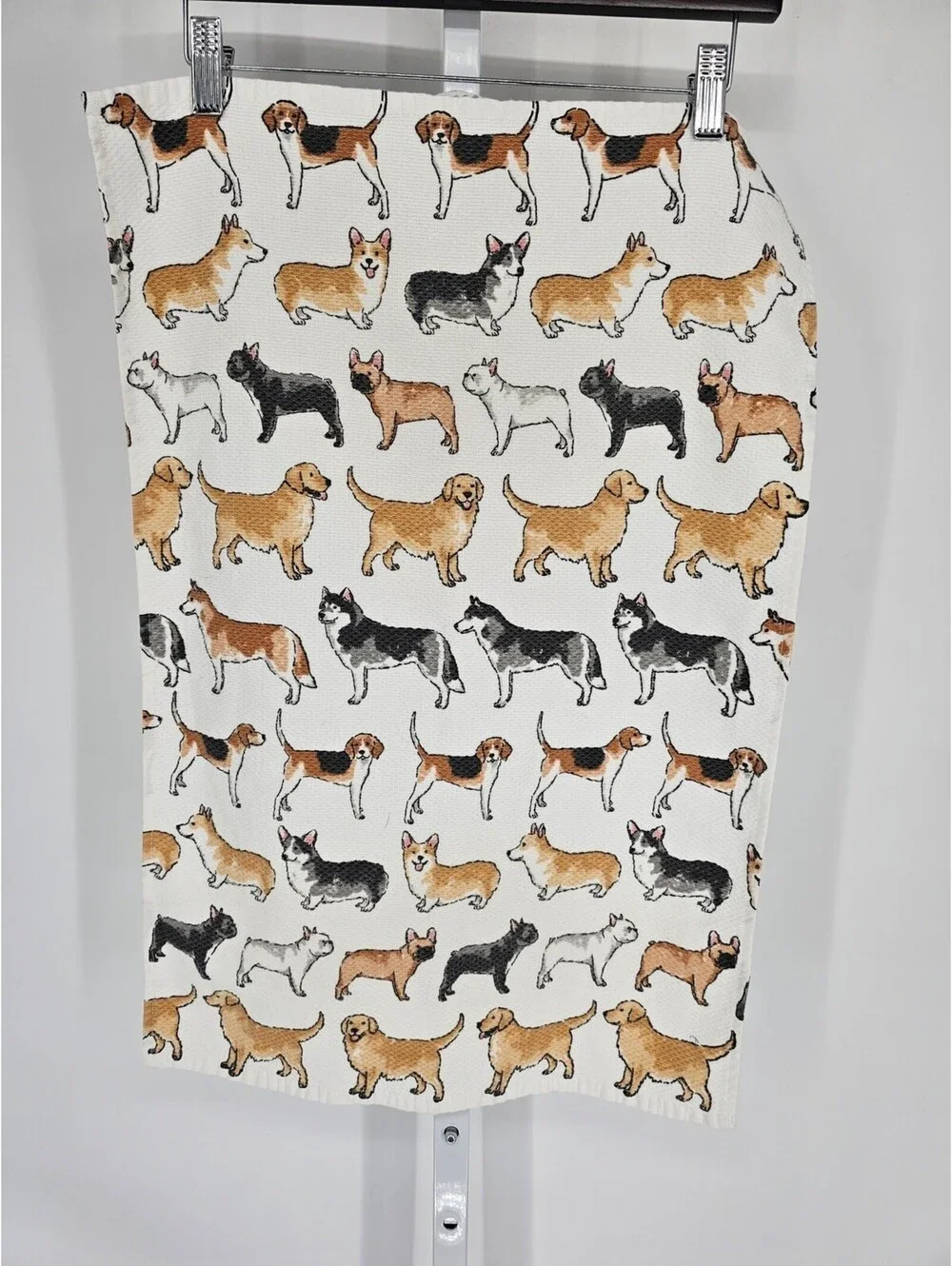 Casaba kitchen towel dishcloth featuring assorted dog breeds Cute